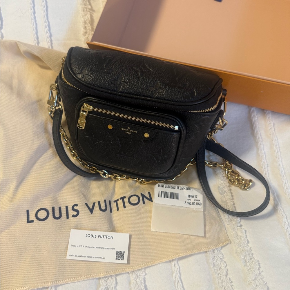 Louis Vuitton Black and Gold Crossbody Bag